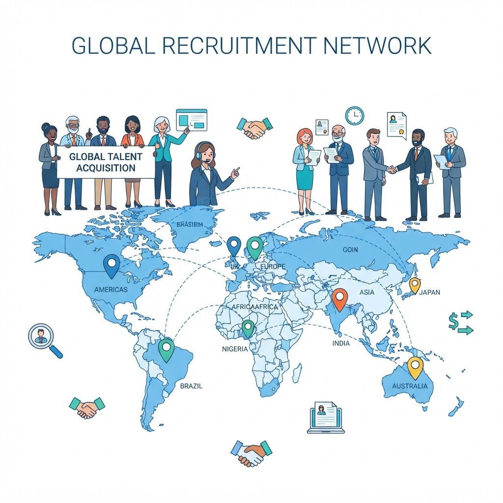 International recruitment illustration